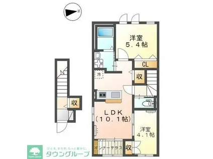 スターパレットI(2LDK/2階)の間取り写真