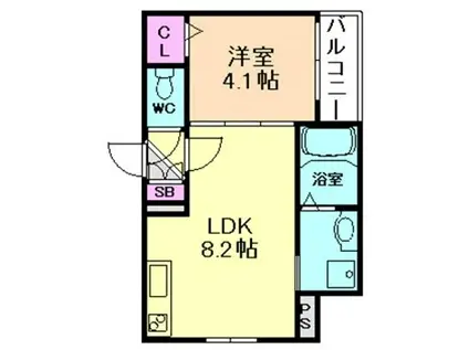 サングラン南巽(1LDK/1階)の間取り写真