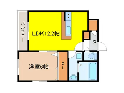 マノワールエスト(1LDK/2階)の間取り写真