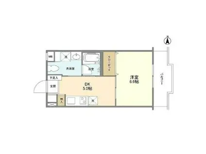 アザレアベニュー関根(1DK/2階)の間取り写真