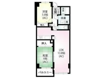 ラヴェール浜田山(2LDK/2階)の間取り写真