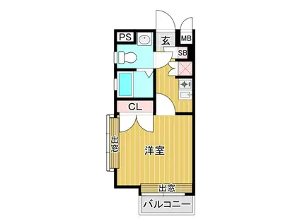 ダイナコートエスタディオ大濠公園II(1K/7階)の間取り写真