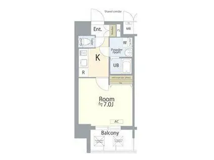 エスリード大須観音プリモ(1K/4階)の間取り写真