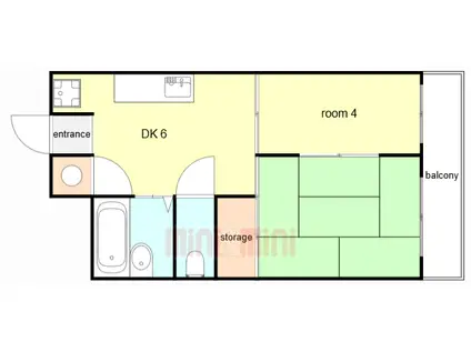 甲南ビル(2DK/3階)の間取り写真