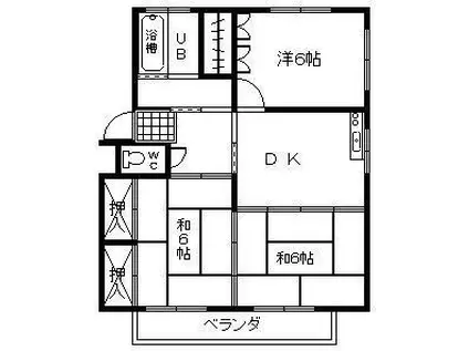 メゾンORITA(3DK/1階)の間取り写真