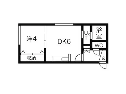 GRAND RAVINE N27(1DK/3階)の間取り写真