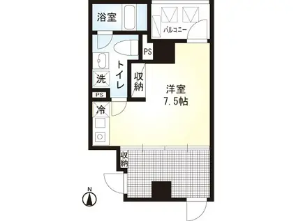 GIOCATORE 7-ジョカトーレ7-(ワンルーム/3階)の間取り写真