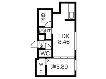 パレス柊(1LDK/2階)の間取り写真