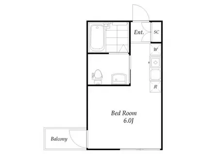 クレールブランシェ西横浜A号棟(ワンルーム/3階)の間取り写真