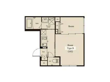 J-ARC瀬田(1LDK/4階)の間取り写真