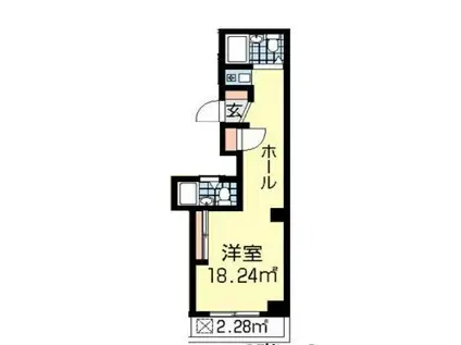 ノーリーズン森下(ワンルーム/5階)の間取り写真