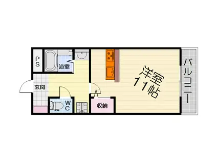 イズミ82(1K/7階)の間取り写真