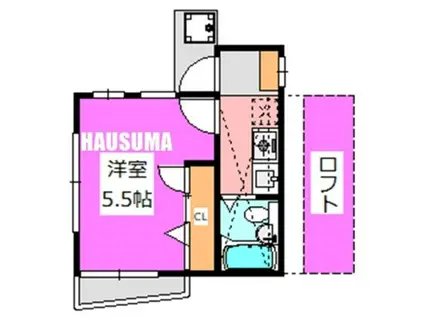 メゾンパ-ル(1K/1階)の間取り写真