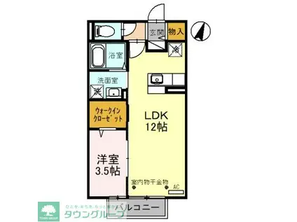 フォルトゥーナ(1LDK/2階)の間取り写真