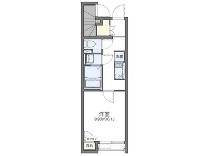 LUCE DI貫井(1K/1階)の間取り写真