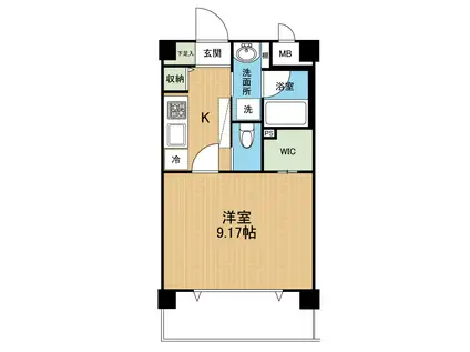 フェリーチェ熊本駅西(1K/4階)の間取り写真