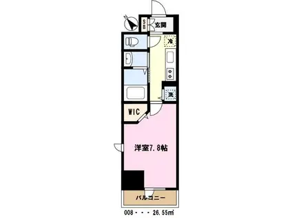 スアヴィス鳩ヶ谷(1K/4階)の間取り写真