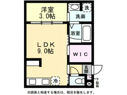 INTEGRAL大泉I(1LDK/2階)の間取り写真