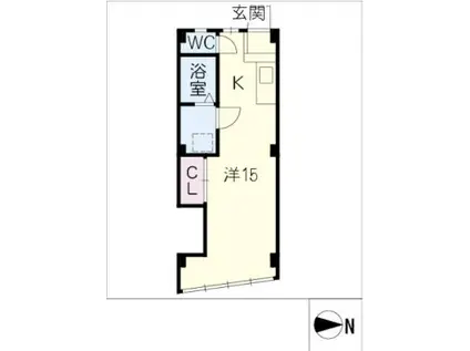 大横ビル(ワンルーム/4階)の間取り写真