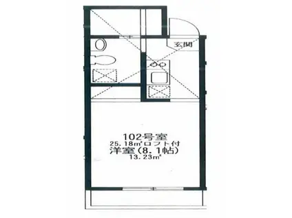 アン・ルミエーレ(1K/1階)の間取り写真
