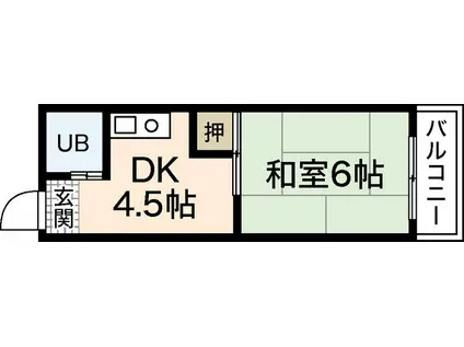 アミティ白島(1DK/5階)の間取り写真