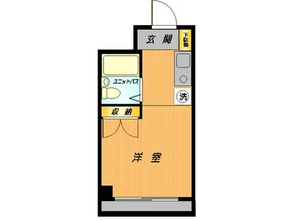 マロニエハウス(ワンルーム/3階)の間取り写真