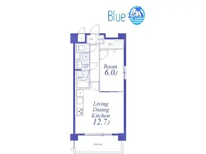 シエル.D 湘南(1LDK/3階)の間取り写真