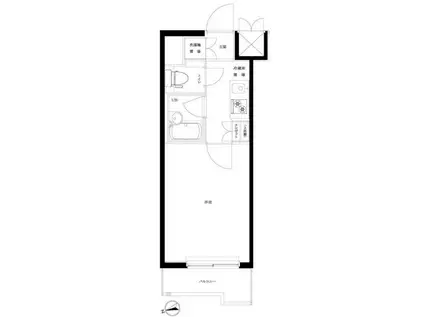 ルーブル北新宿(1K/2階)の間取り写真