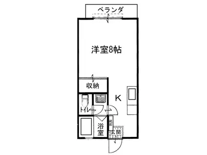 サンガーデン古川(1K/2階)の間取り写真