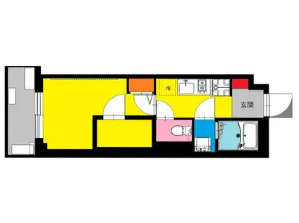 B CASA 吉野町(1SK/2階)の間取り写真