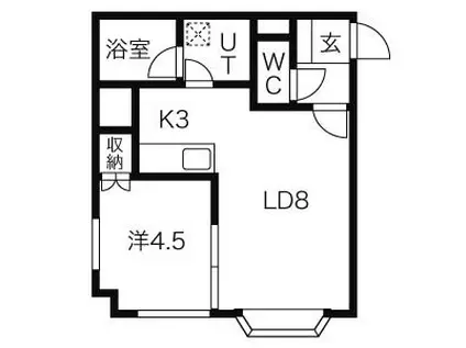 パストラル13(1LDK/2階)の間取り写真