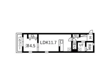 オルリオ(1LDK/1階)の間取り写真