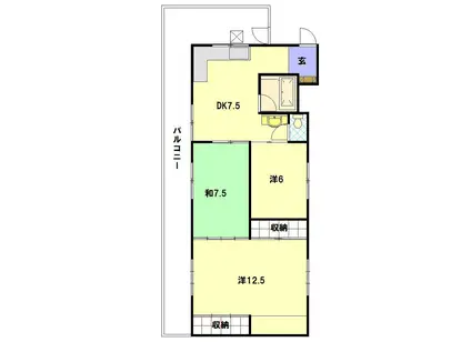 プリーズミカド(3DK/7階)の間取り写真