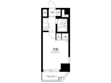 ダイホープラザ高田馬場II(1K/10階)の間取り写真