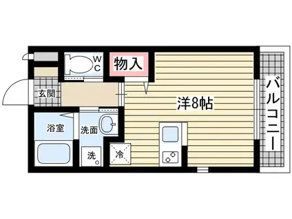 リタ・フラッツ(1K/1階)の間取り写真
