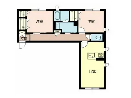 シャーメゾン トールフェスキュー(2LDK/1階)の間取り写真