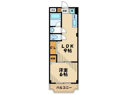 ベルメゾン中央林間(1LDK/1階)の間取り写真