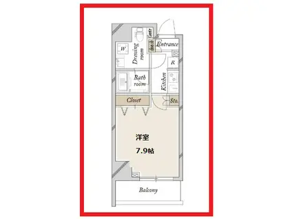 SPコート尾久サウス(1K/2階)の間取り写真