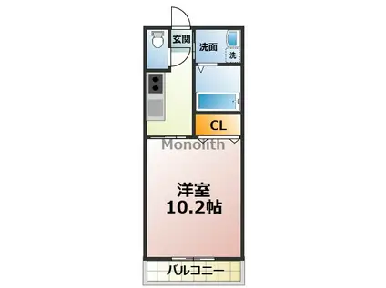 アム-ルSORA(1K/1階)の間取り写真