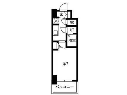 ソルテラスOSAKA緑橋クレアスト(1K/8階)の間取り写真