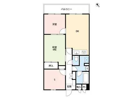 クリオ青梅壱番館(2SDK/5階)の間取り写真