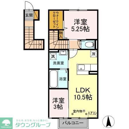 らら・ベイVI(2LDK/2階)の間取り写真