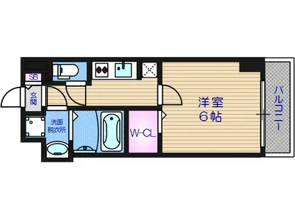 W-STYLE難波(1K/5階)の間取り写真