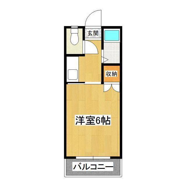 コーポ山文II(1K/2階)の間取り写真