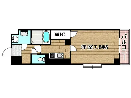 フィデスコートI(1K/3階)の間取り写真