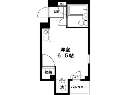 エムエイチビル(ワンルーム/2階)の間取り写真