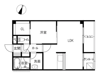 SEKIREI-A(1LDK/3階)の間取り写真