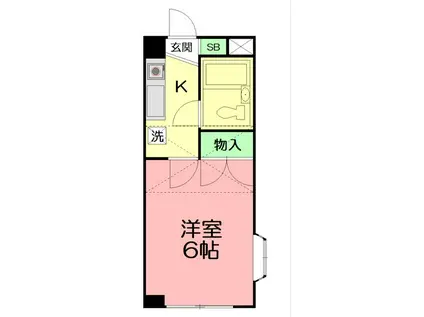 ジョイパレス平塚(1K/3階)の間取り写真