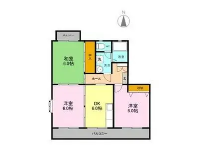 ムスカリII(3DK/2階)の間取り写真