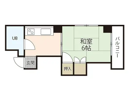 ピュアシティ(1K/4階)の間取り写真